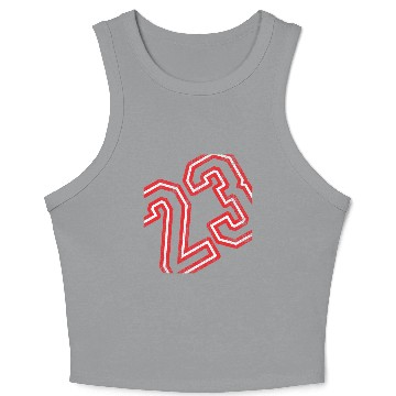 Discover basketball number 23 Crop Tank Top