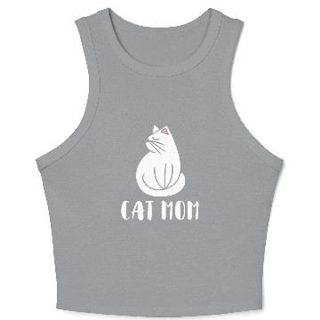 Discover Cat Mom Kitty Cats Moms Crazy Cat Lady Crop Tank Top