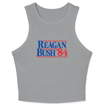 Discover Reagan Bush '84 Republican Crop Tank Top