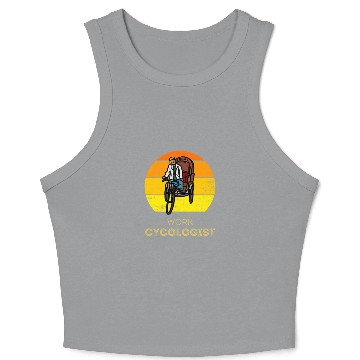 Discover Work Cycologist Retro Sunset Cycling Crop Tank Top