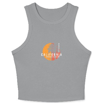 Discover Berkeley California Cool Palm Tree Native Crop Tank Top
