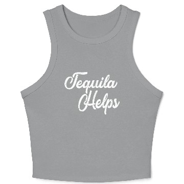Discover Tequila Helps Distressed Bar Hopping Crop Tank Top