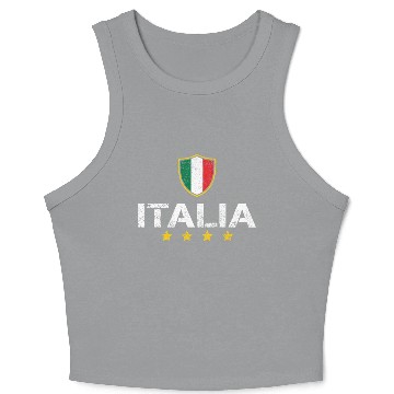 Discover Italia Italian Pride Crop Tank Top