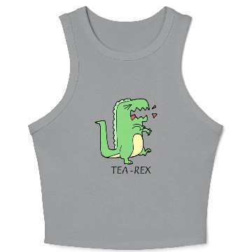 Discover Tea-Rex Mug – Funny Dinosaur Design for Tea Lovers Crop Tank Top