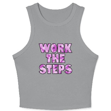 Discover Work the Steps purple camo Crop Tank Top