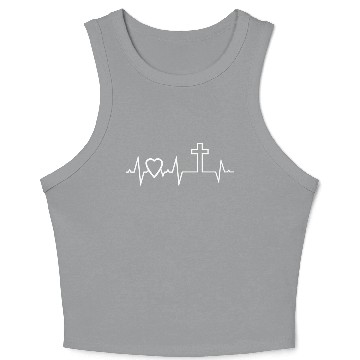 Discover Christian Cross I Love Jesus Easter Resurrection Crop Tank Top