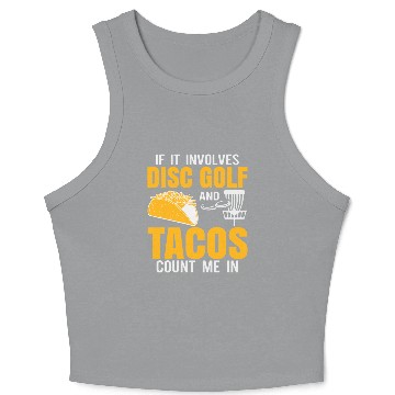 Discover Disc Golf Tacos Crop Tank Top