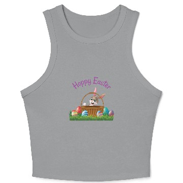 Discover Easter Bunny Baet Hoppy Easter Crop Tank Top