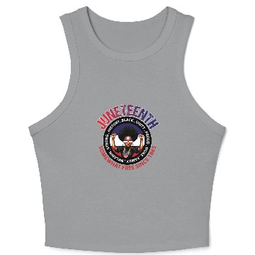 Discover Juneteenth Red White and Blue Power Crop Tank Top
