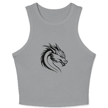 Discover Dragon Mythical Fantasy Serpent Crop Tank Top