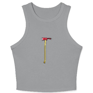 Discover firefighter axe Crop Tank Top