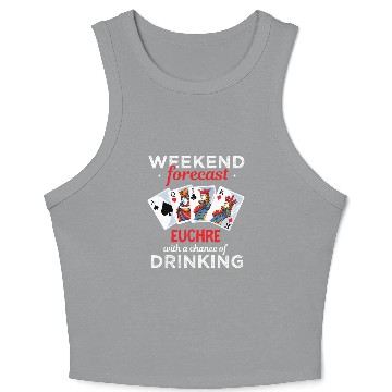 Discover Euchre Player - Euchre Drinking Card Game Crop Tank Top
