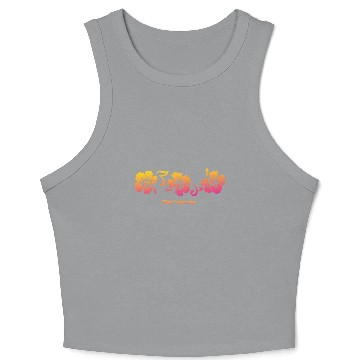 Discover Barbados Hibiscus Souvenir Vacation Crop Tank Top