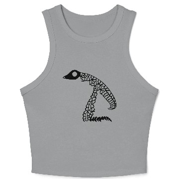 Discover abstract tribal reptile skeleton vector Crop Tank Top