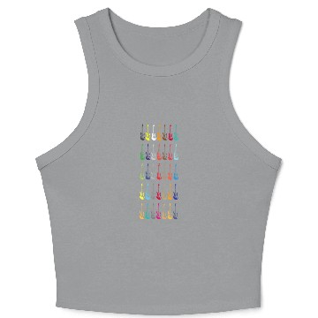 Discover Electric Guitar Guitar Player Instrument Crop Tank Top