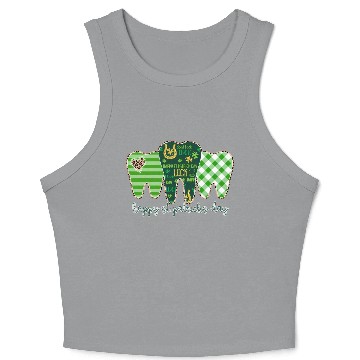 Discover 3 Three Teeth St Patrick Day Leopard Buffalo Crop Tank Top