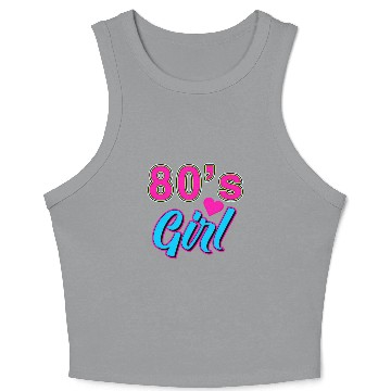 Discover 80'S 1980S Nineteen Eighties For Crop Tank Top