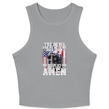 Discover The Devil Saw Me With My Head Down Thought He'D Crop Tank Top