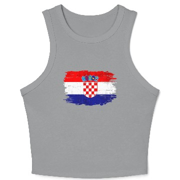 Discover Croatian Flag Crop Tank Top