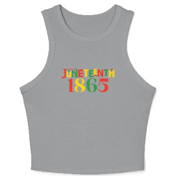 Discover Juneteenth 1865 Leopard Celebrate African Crop Tank Top