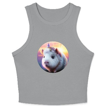Discover Guinea pig unicorn Crop Tank Top