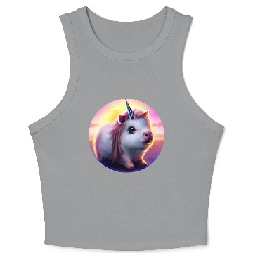 Discover Guinea pig unicorn Crop Tank Top