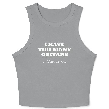 Discover Guitar Graphic Guitar Player Graphic Instrument Crop Tank Top