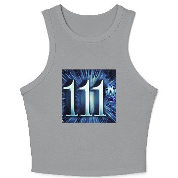Discover Aqua Charm: Lucky 1111 Ladybug Crop Tank Top