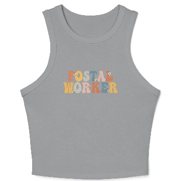 Discover Postal Worker Delivery Service Post Office Mail Crop Tank Top