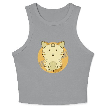 Discover An Adorable Yellow Cat Crop Tank Top