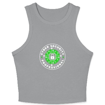 Discover Cybersecurity Professional Hacking Cyber Security Crop Tank Top