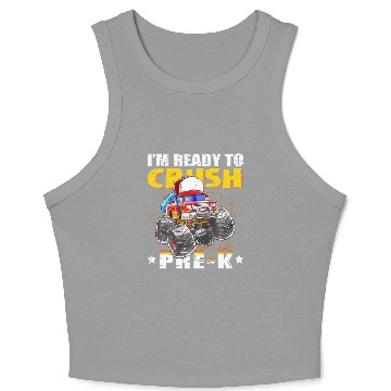 Discover Crush Pre-K Monster Truck Backpack Back to School Crop Tank Top