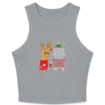 Discover Dasher Dancer Prancer Alcohol Dasher Dancer Wo'S Crop Tank Top