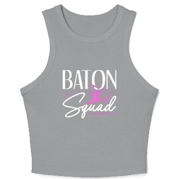 Discover Baton Squad Baton Twirler Majorette Dance Crop Tank Top