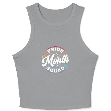 Discover Pride Month Squad Rainbow Proud Lgbtq Crop Tank Top