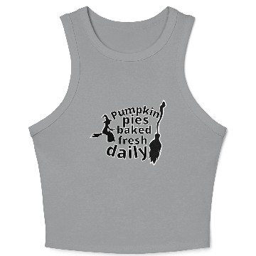 Discover Pumpkin pies baked fresh daily retro Crop Tank Top