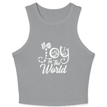 Discover Joy to the world aesthetic Crop Tank Top
