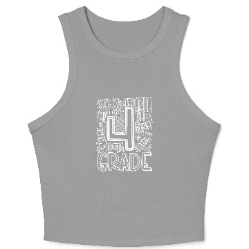 Discover 4th Grade Typography Team Fourth Grade Back To Crop Tank Top