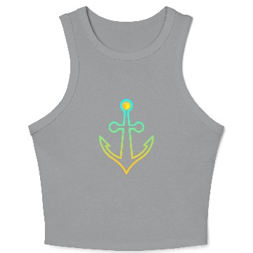 Discover Preppy Nautical Anchor For Sailors Boaters Crop Tank Top