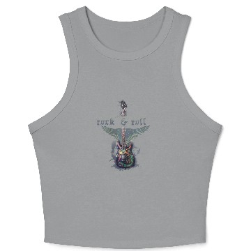 Discover Rock and Roll Guitar product Crop Tank Top