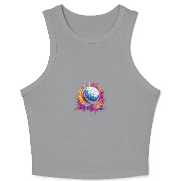 Discover Golf Ball Graffiti Golfing Golfer Golf Player Crop Tank Top