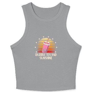 Discover Bubble Tea And Sunshine Boba Tea Drinker Crop Tank Top
