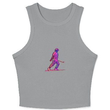 Discover Golfer Golf Player Golfing 80s 90s Retro Crop Tank Top
