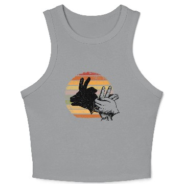 Discover Animal Shadows goat Crop Tank Top