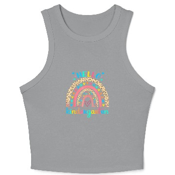 Discover Hello Kindergarten Rainbow Heart For Teachers Crop Tank Top