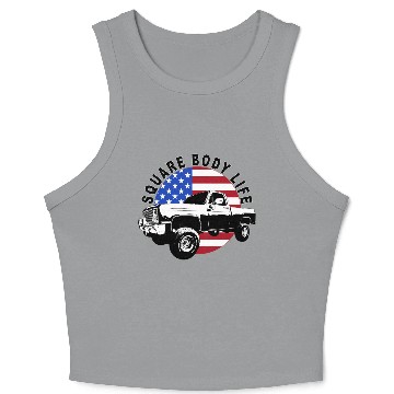 Discover Squarebody Truck 4X4 Square Body Crop Tank Top