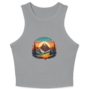 Discover retro camping design Crop Tank Top