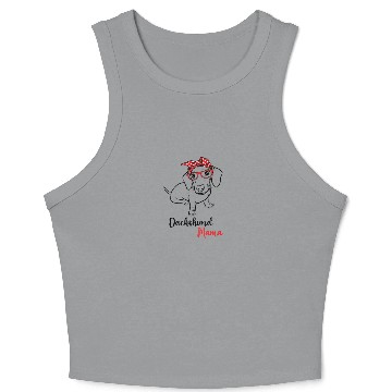 Discover Dachshund Mama Crop Tank Top