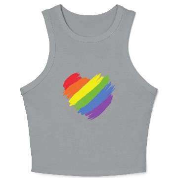Discover Rainbow Illustrated Pride Month Crop Tank Top