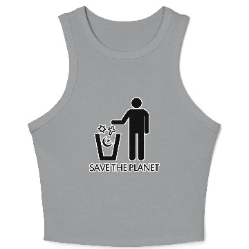 Discover Save The Planet Religions Crop Tank Top